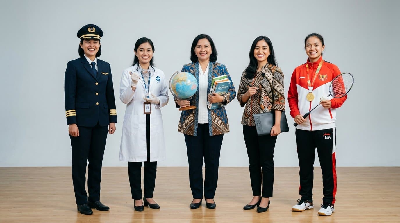 Perempuan Indonesia dari berbagai profesi